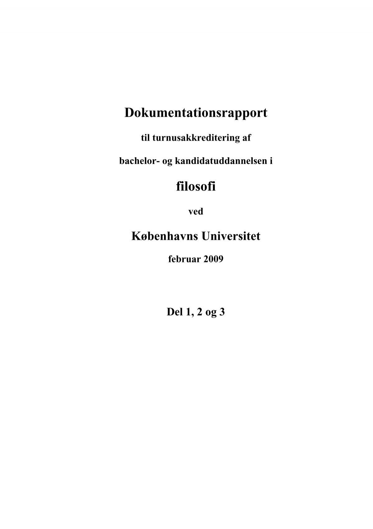 Dokumentationsrapport filosofi - Denmark