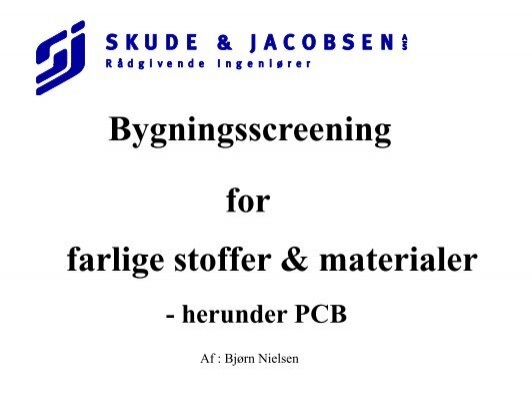 Bygningsscreening for stoffer og materialer, PCB