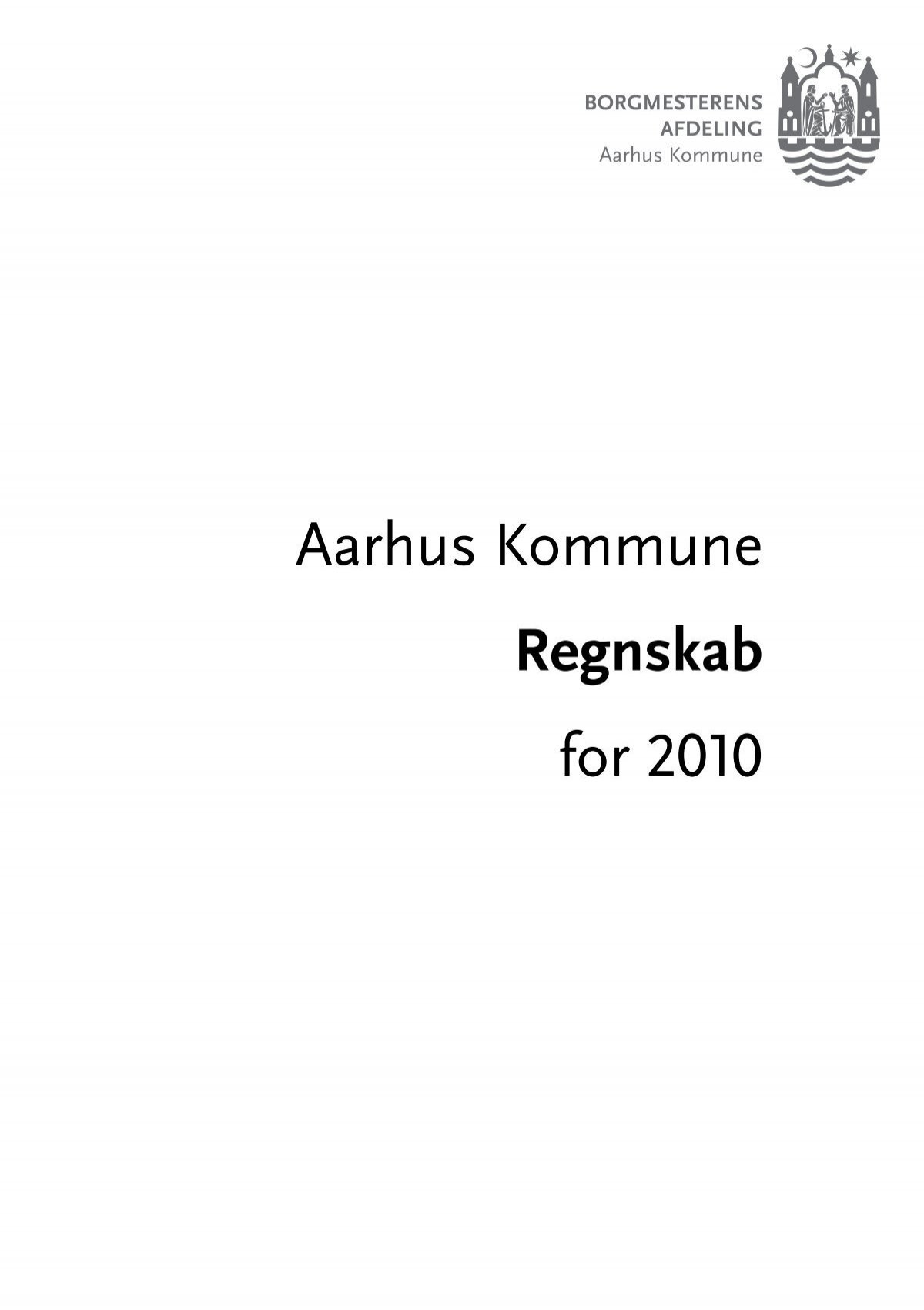 Regnskab for 2010 - til Århus ...