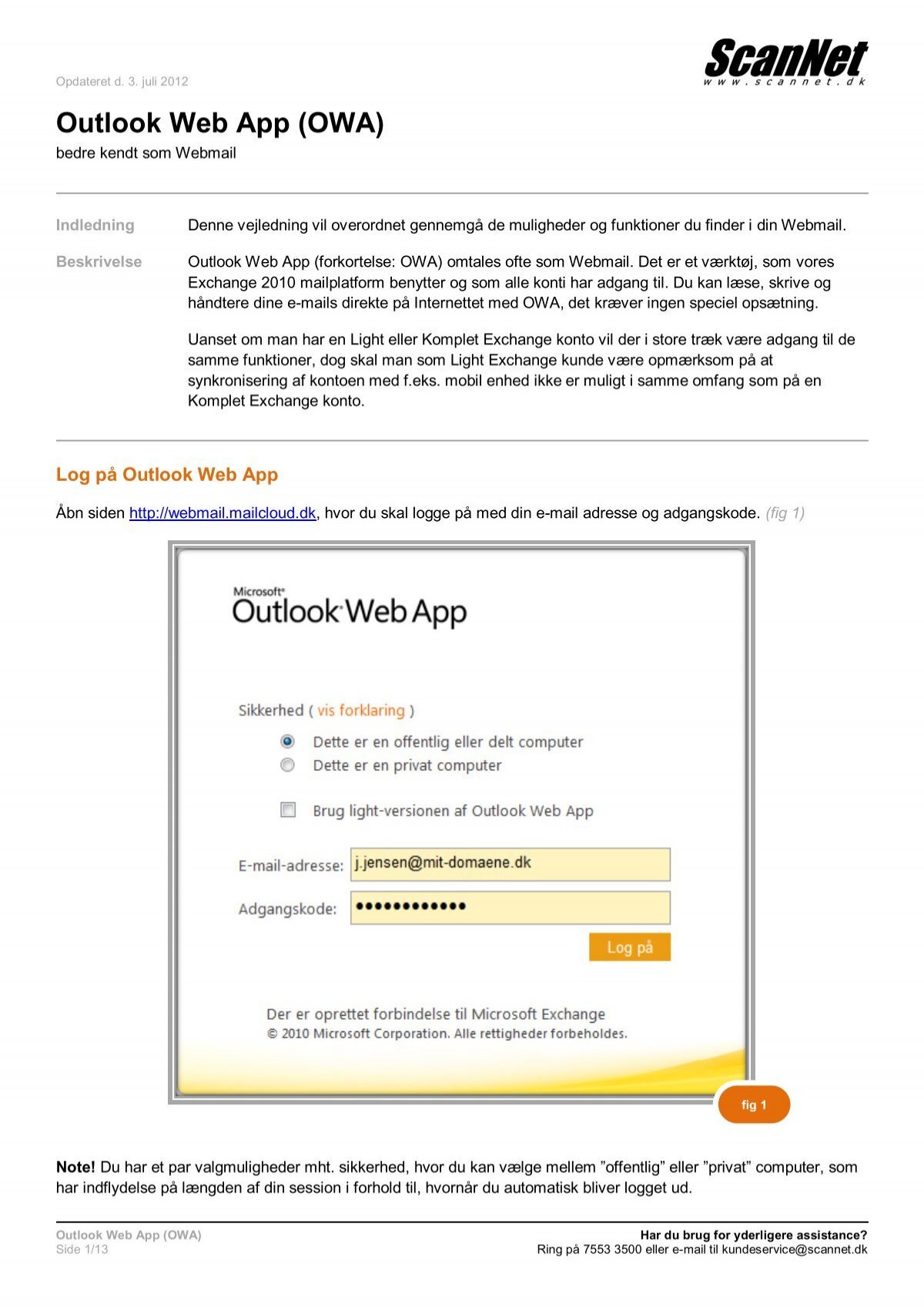ScanNet - Outlook Web App