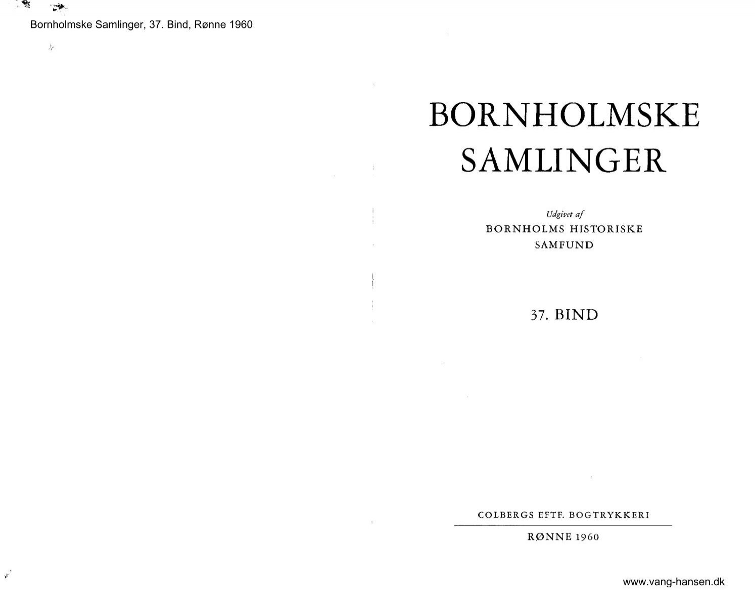 Bornholmske - Bornholms Historiske Samfund
