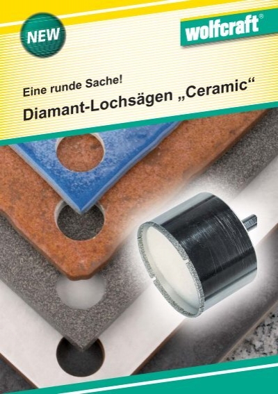 Diamant-Lochsäge Ceramic Lochsäge mit  Schwamm  10 mm Schaft Ø 83 mm 