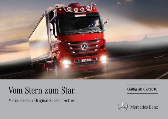 Broschüre Actros Zubehör - Mercedes-Benz Niederlassung Stuttgart
