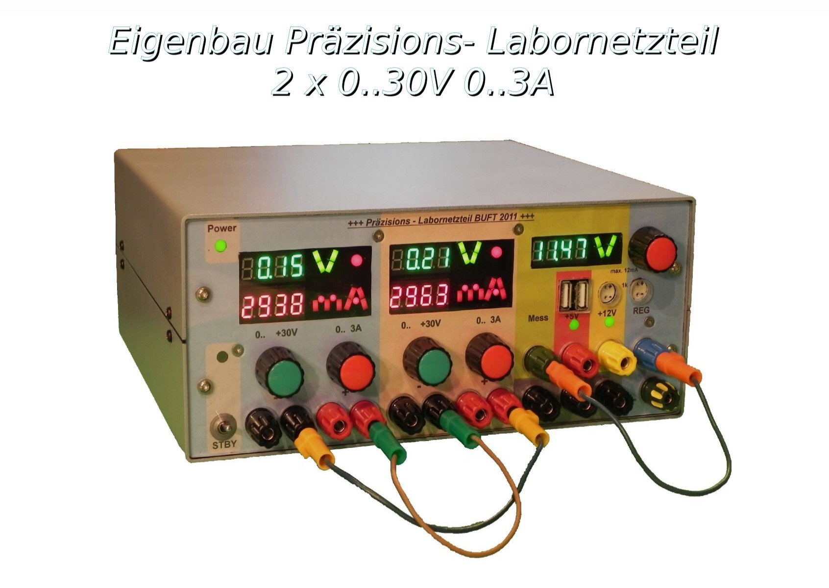 Eigenbau Präzisions- Labornetzteil 2 x 0..30V 0..3A - Hauscomputer