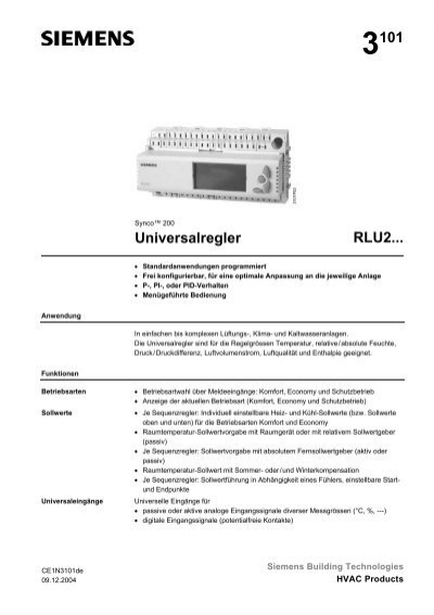 Siemens Syncro RMU720-2 Universalregler mit Display