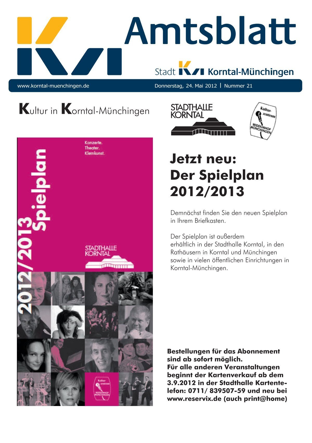 Publ korntal Issue kw21 Page 1 - Stadt Korntal-Münchingen