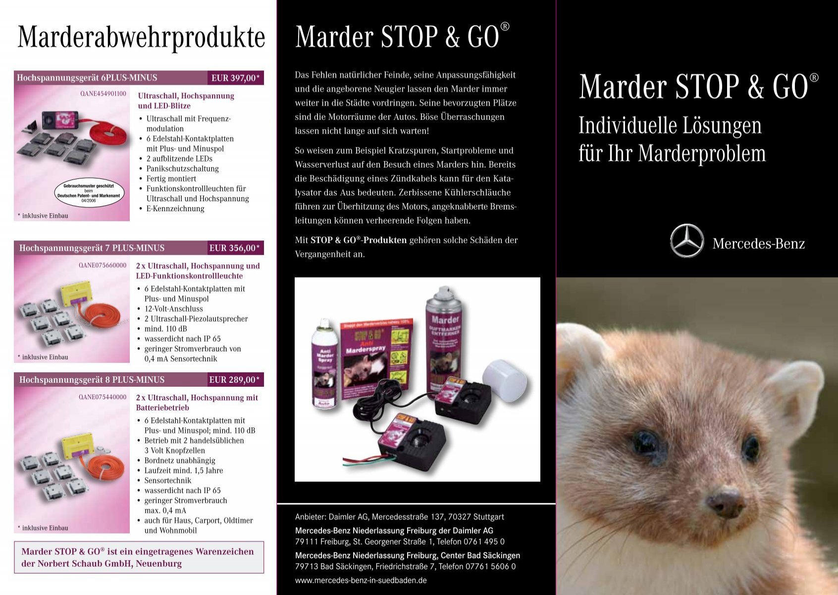 STOP&GO Anti-Marderspray – STOP&GO Marderabwehr – Online-Shop für  Marderschutz