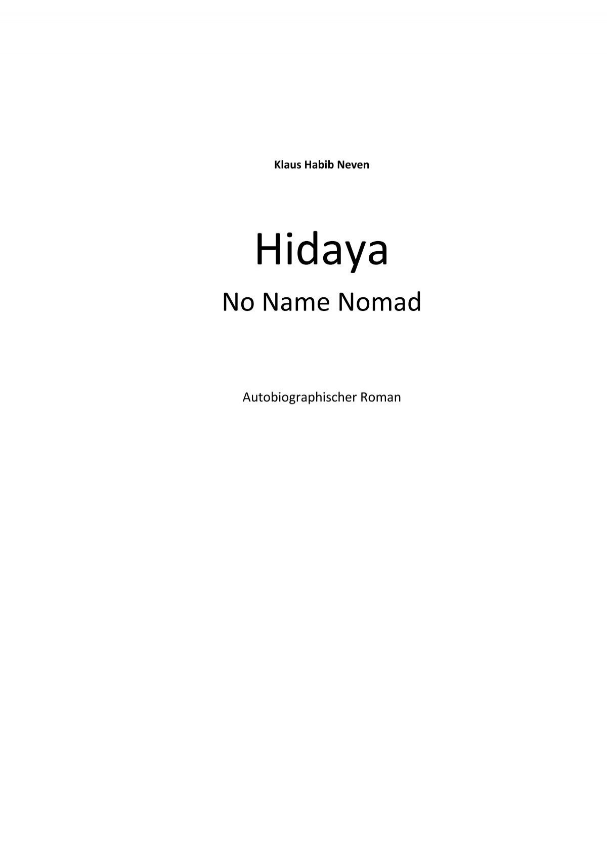 Hidaya -No Name Nomad