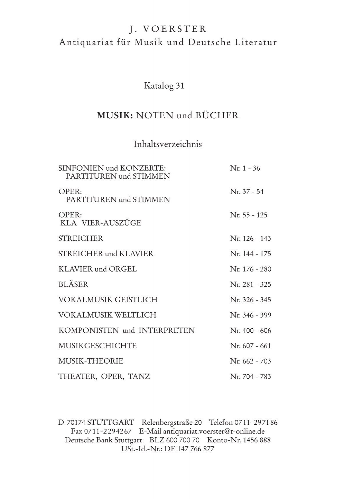 Katalog 31 Voerster-6.indd - J. Voerster - Antiquariat für Musik und