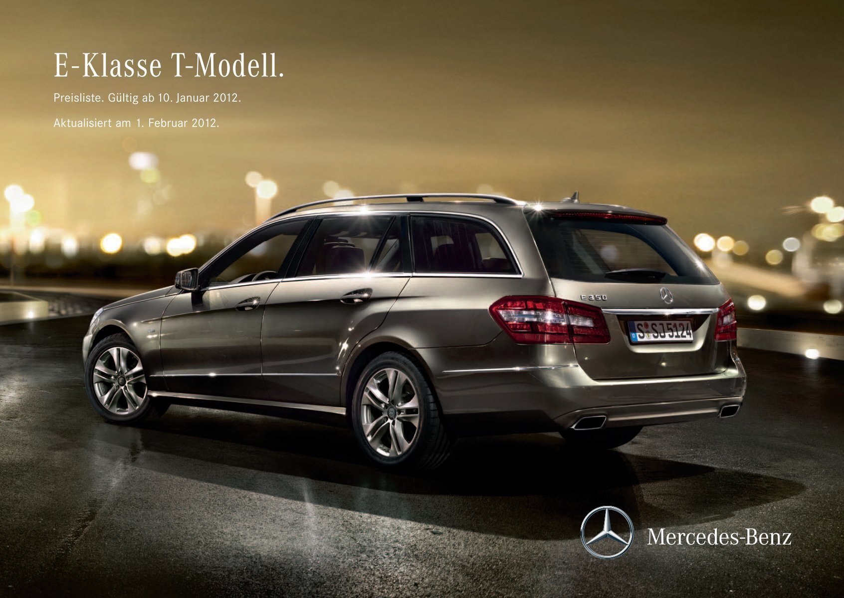 Preisliste Mercedes-Benz E-Klasse T-Modell / Kombi (S212) vom