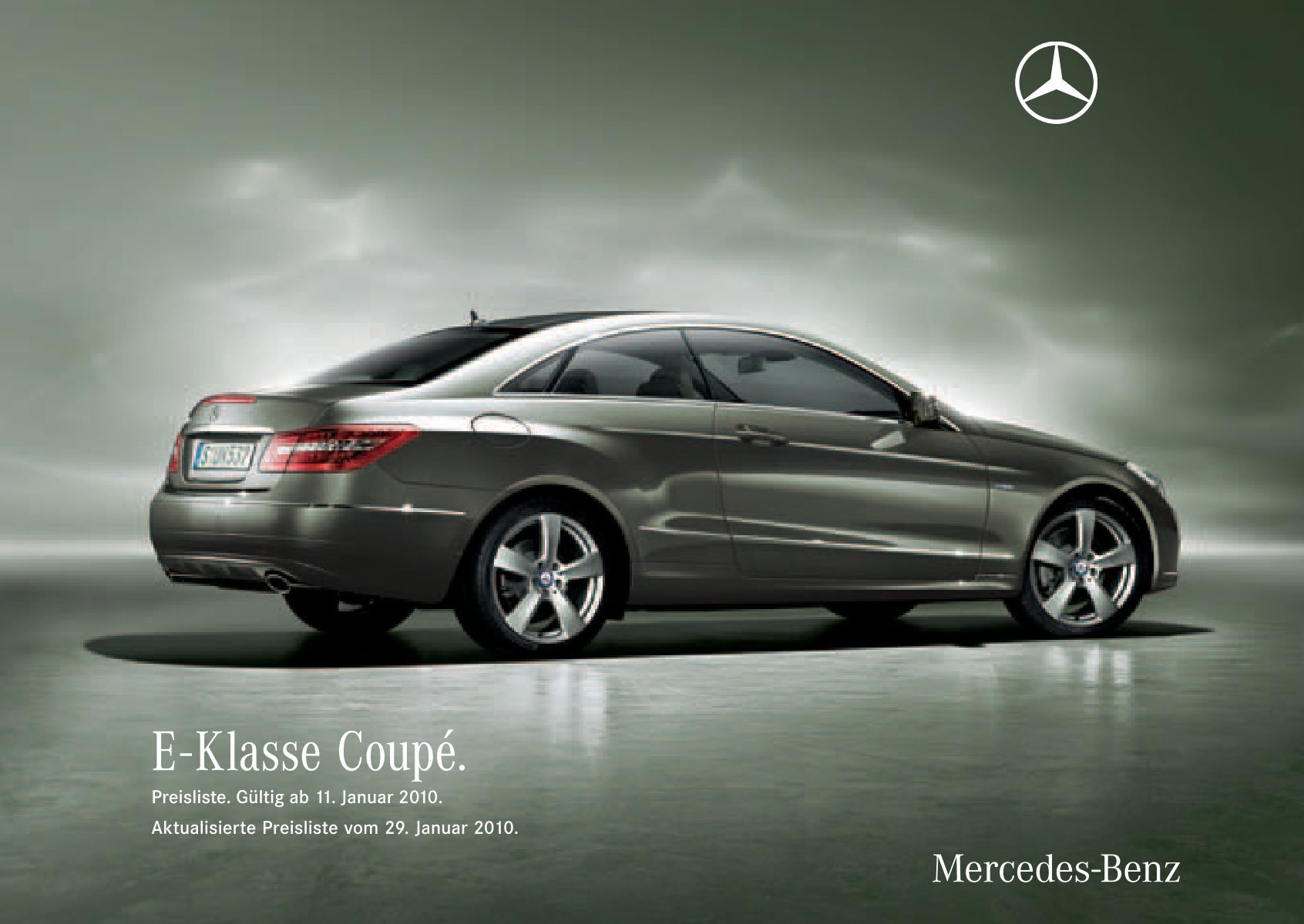 Preisliste Mercedes-Benz E-Klasse Coupe (C207) vom 29.01.2010.