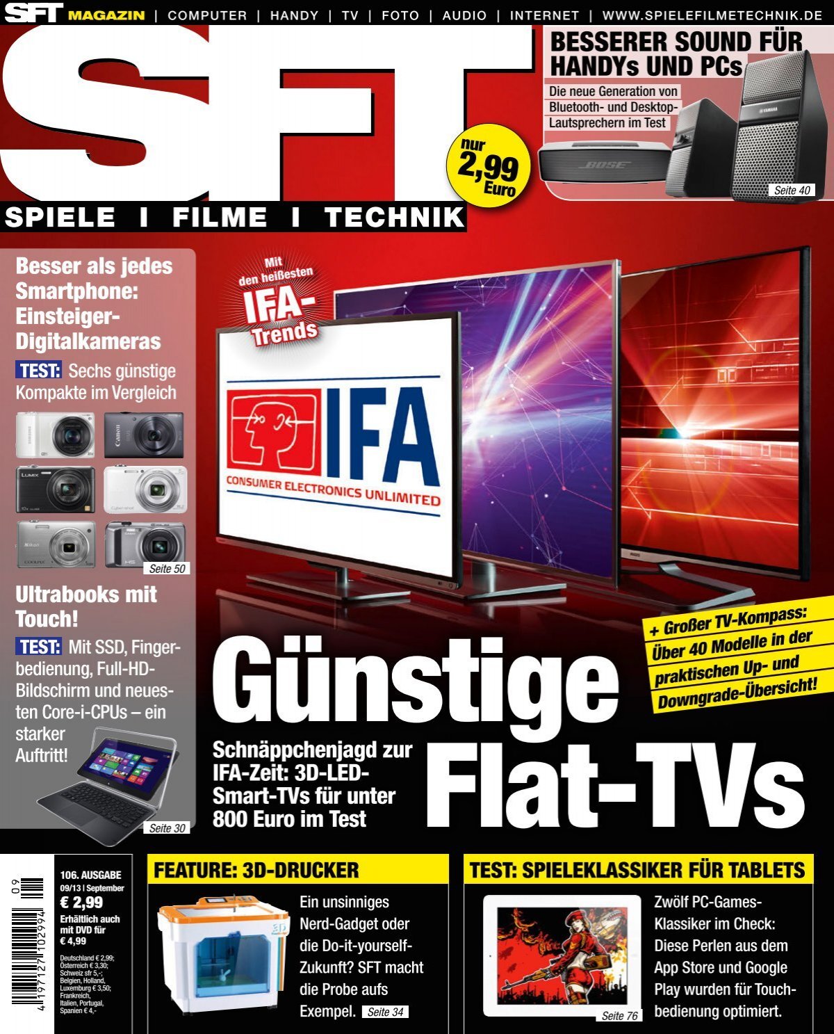 SFT – Spiele Filme Technik - Magazin Günstige Flat-TVs (Vorschau)