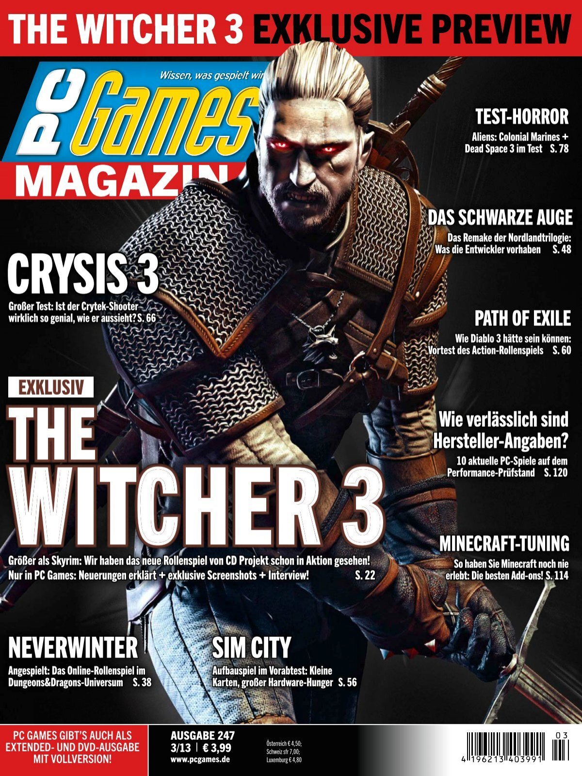 PC Games Magazin The Witcher 3 (Vorschau)