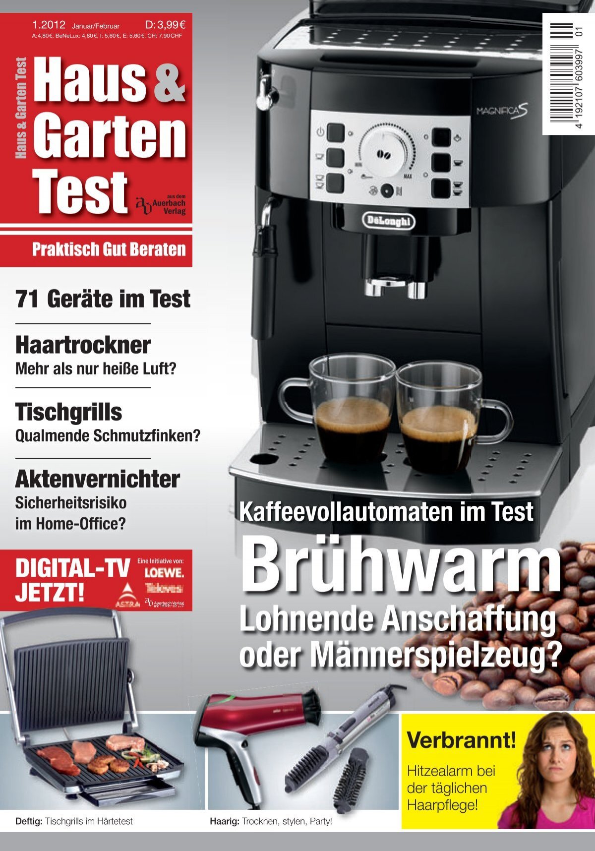 Haus & Garten Test Kaffeevollautomaten im Test (Vorschau)