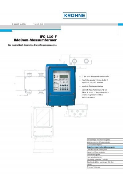KROHNE IFC 100 Messumformer für Durchflussmesser 
