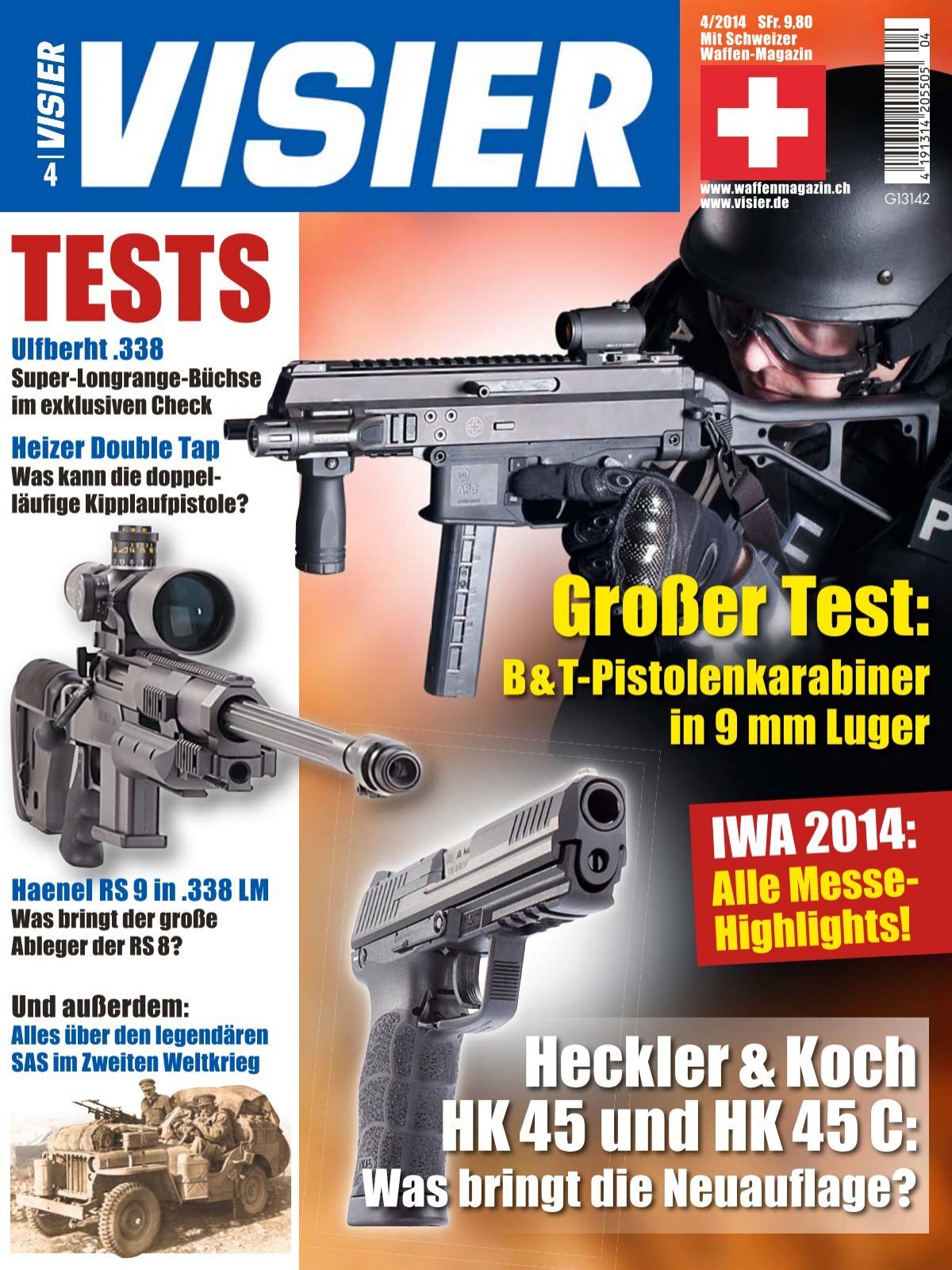 VISIER: Das internationale Waffen-Magazin Großer Test:  B&T-Pistolenkarabiner in 9 mm Luger (Vorschau)