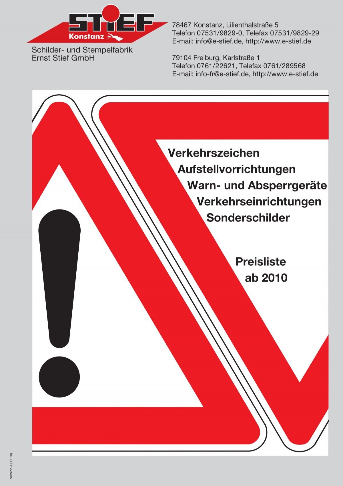 Verkehrszeichen Aufstellvorrichtungen Warn - Stief Schilder Stempel