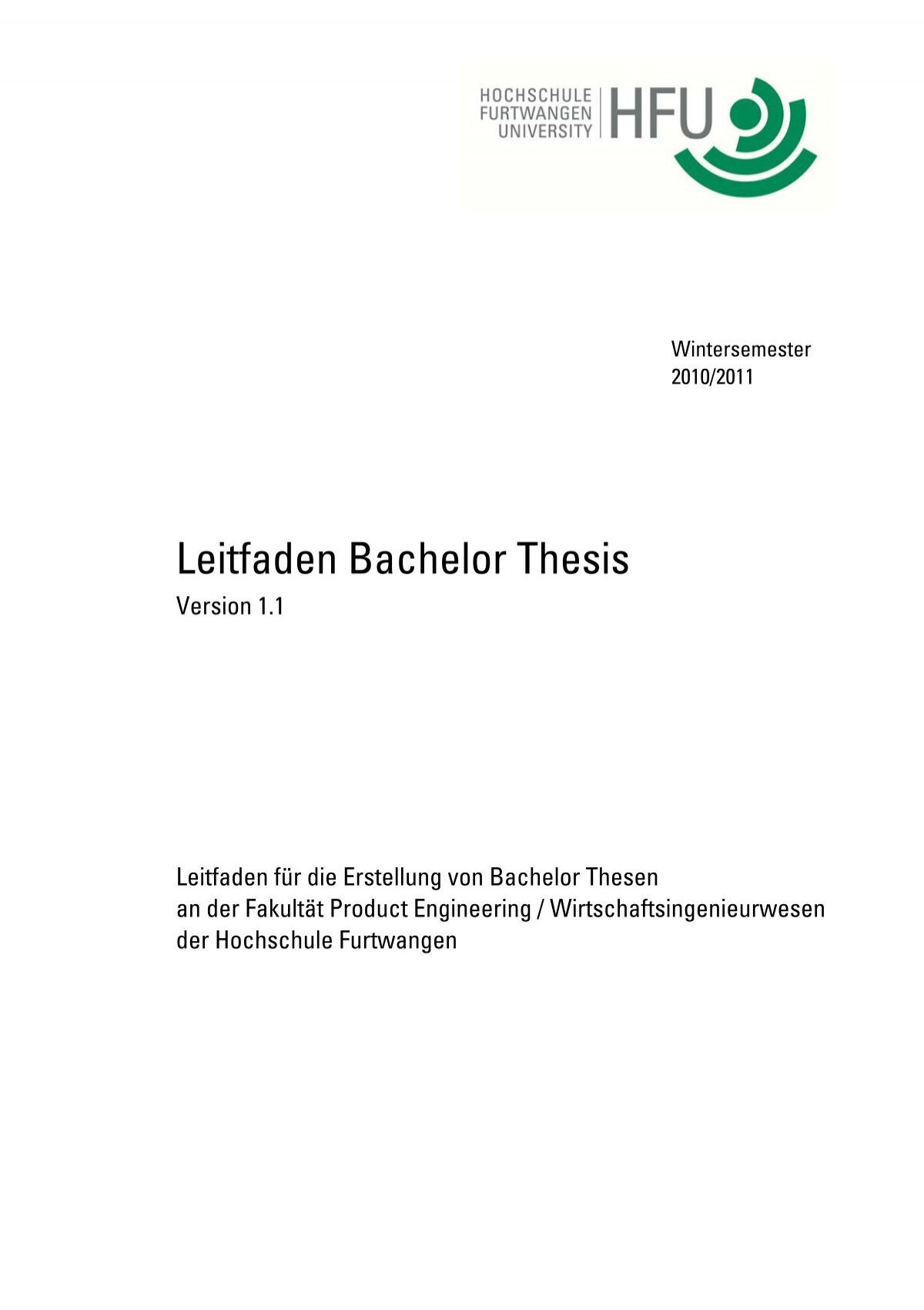 bachelor thesis in 30 tagen