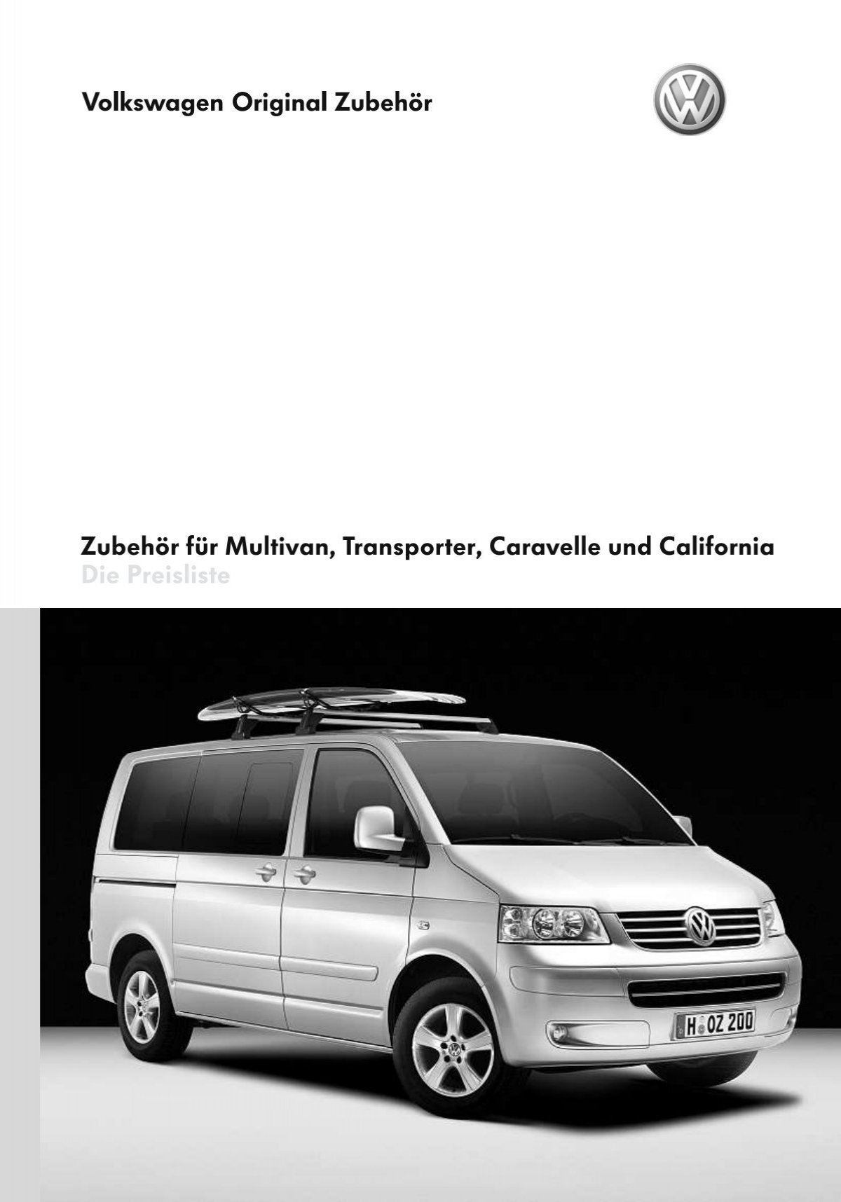 Zubehör für Multivan, Transporter, Caravelle  - Volkswagen Zubehör