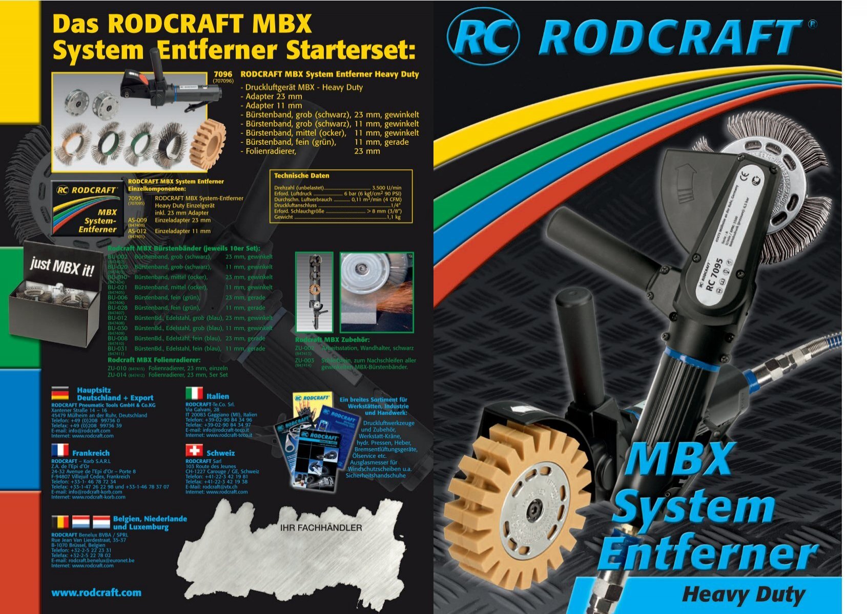 Das RODCRAFT MBX System Entferner Starterset: - mrtools