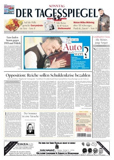 Opposition: Reiche sollen Schuldenkrise  - E-Paper - Tagesspiegel