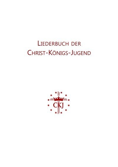 Liederbuch Der Christ Konigs Jugend