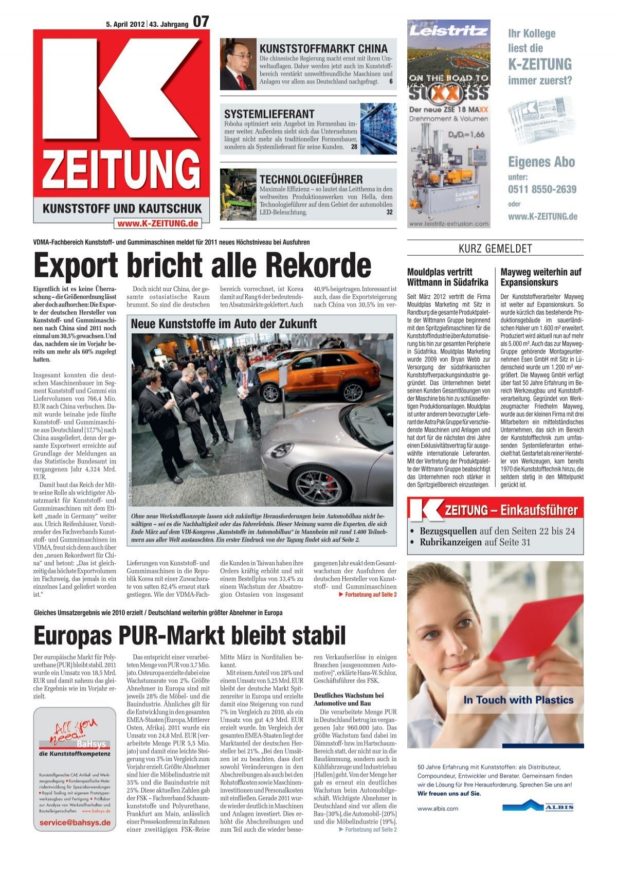Kunststofftechnik - K-Zeitung