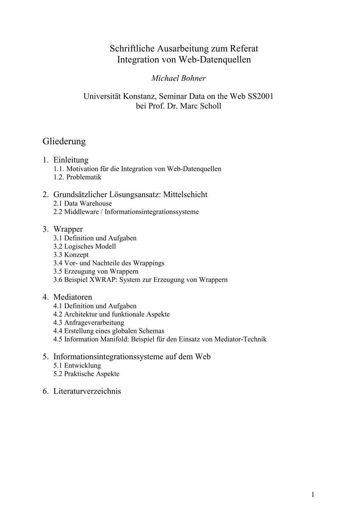 Schriftliche Ausarbeitung Zum Referat Universitat Konstanz