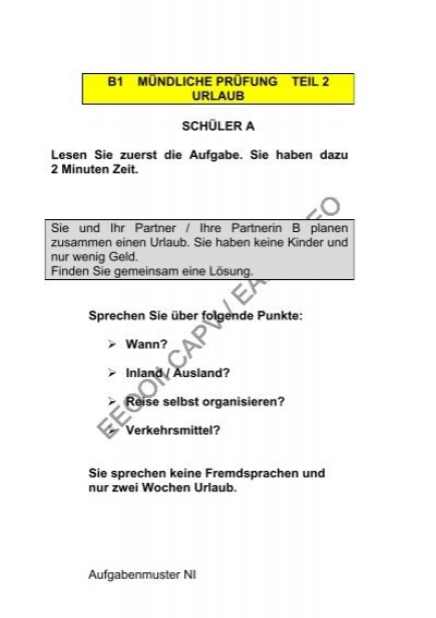 Planen pdf b1 etwas gemeinsam Deutsch B1