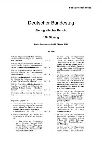 Plenarprotokoll des Bundestages vom 27.10.2011  - BHKW-Infothek