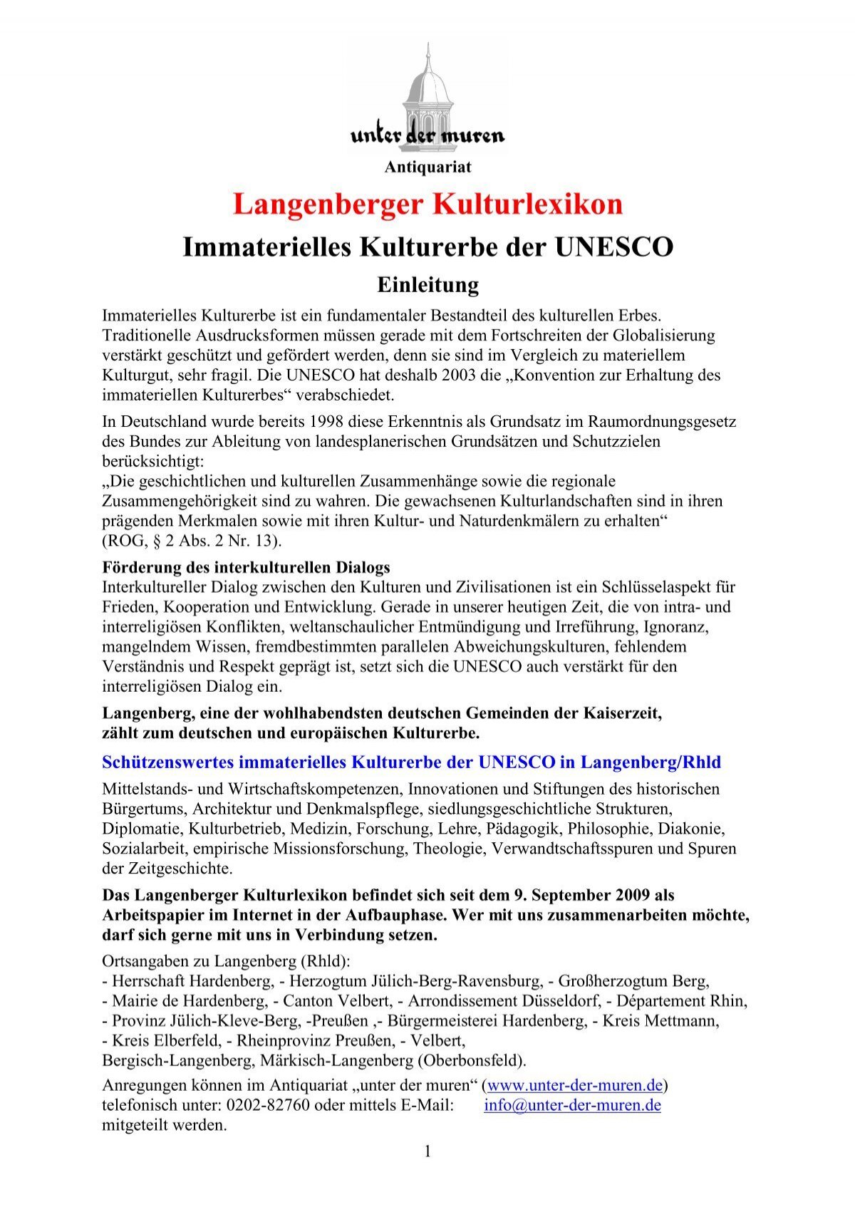 Langenberger Kulturlexikon - der muren