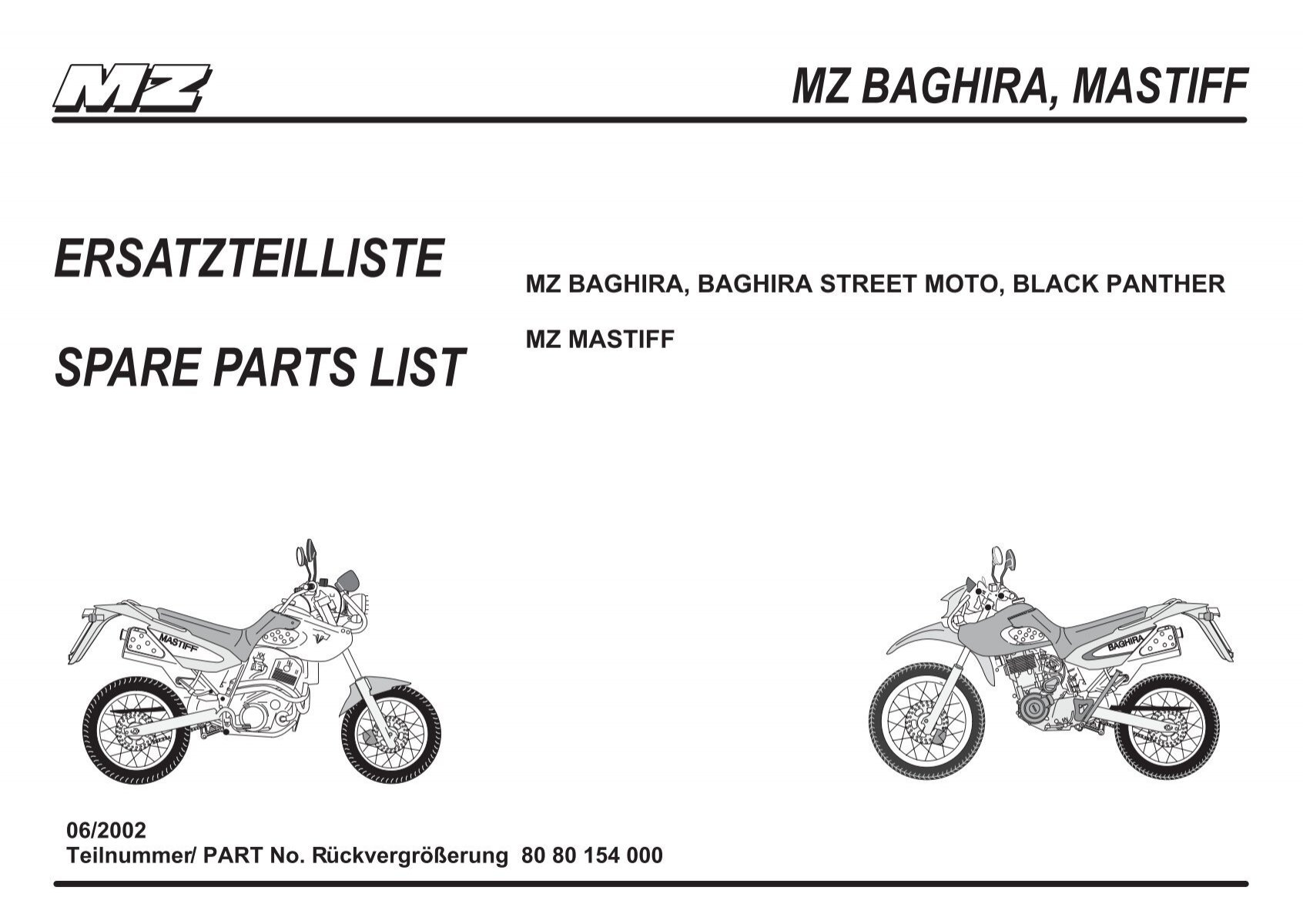 ERSATZTEILLISTE SPARE PARTS LIST - GRAHAMS Motorcycles