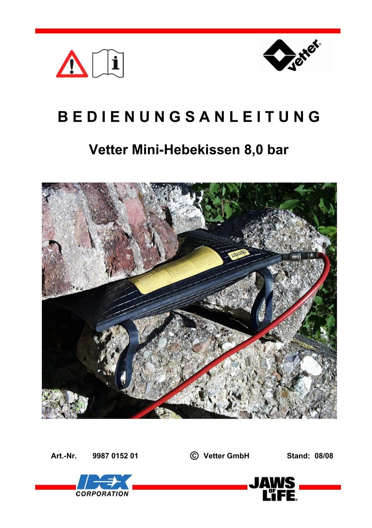 Mini-Hebekissen 8 bar, Typ V 31
