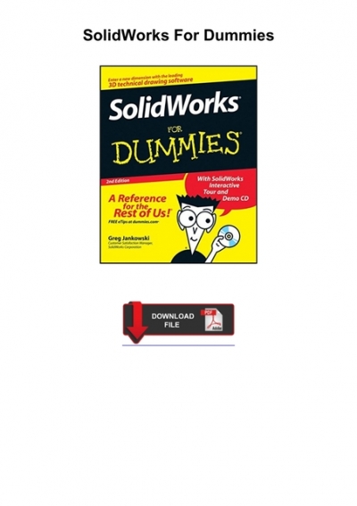 solidworks for dummies pdf download