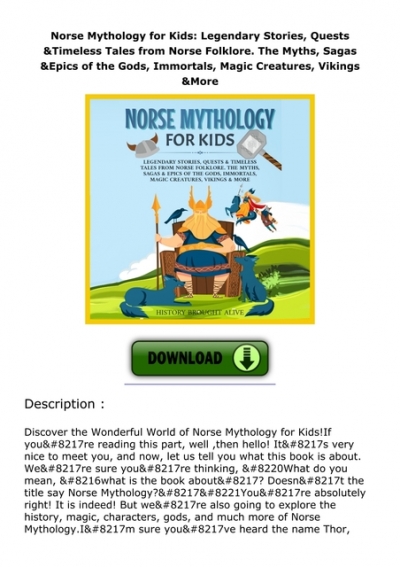 pdf download⚡ Norse Mythology for Kids: Legendary Stories, Quests ...