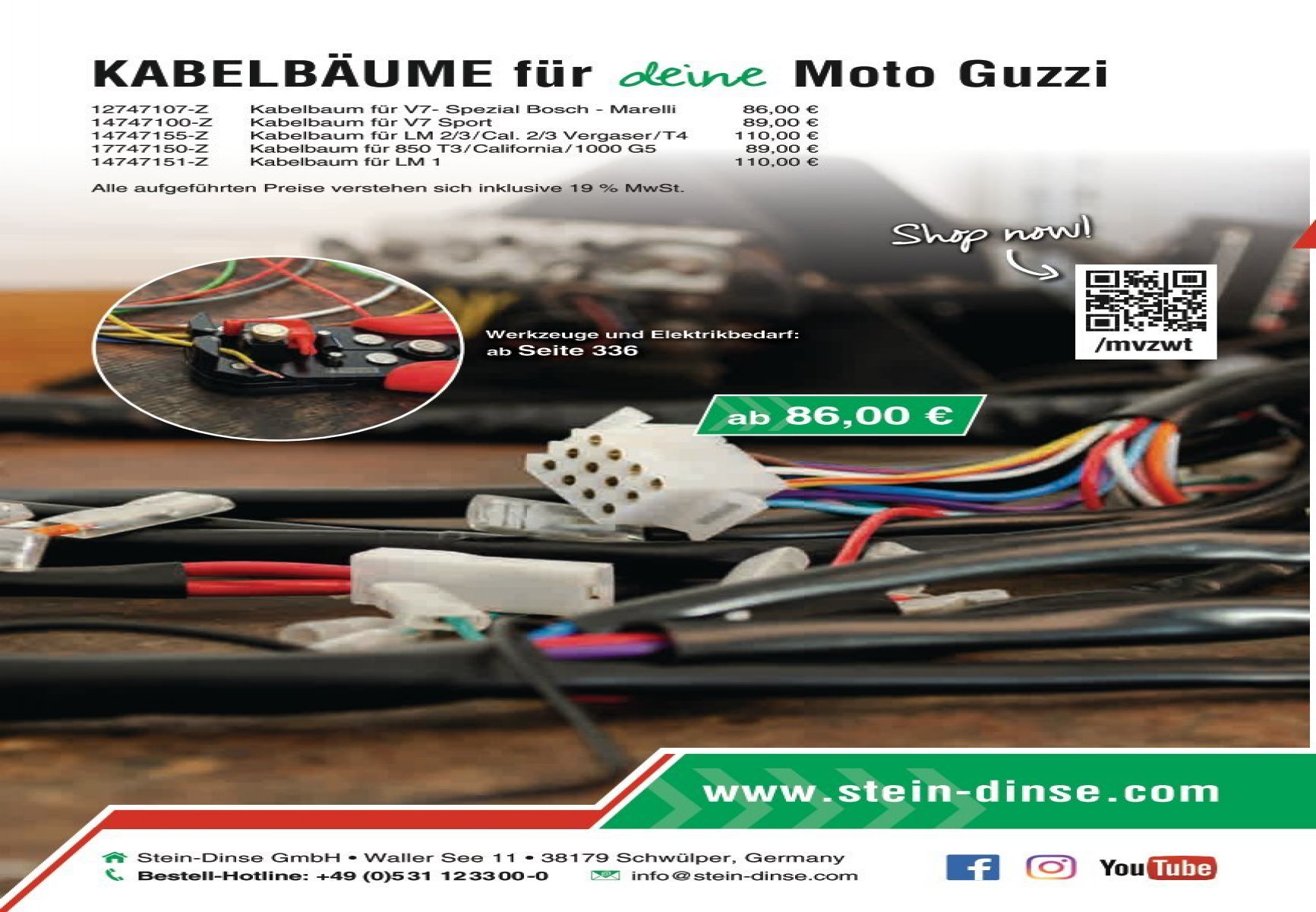 Batterie-Kabel mit Sicherung 40 Ampere für Steuereinheit mo-unit von  motogadget, Steuereinheit, Elektrik & Zündung, Shop Krad-Werk