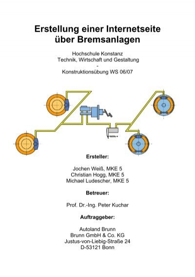 Erstellung einer Internetseite über Bremsanlagen - Brunn.de