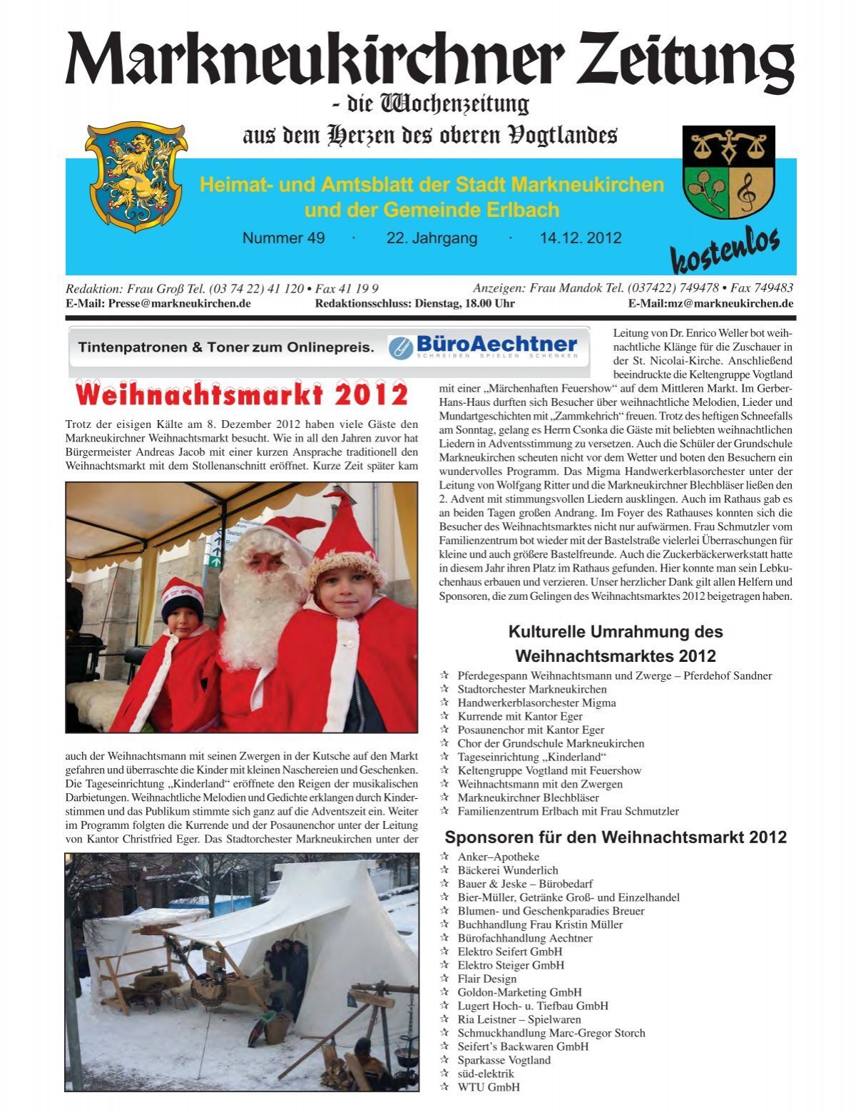 Markneukirchner Zeitung 49 2012 Indd Erlbach