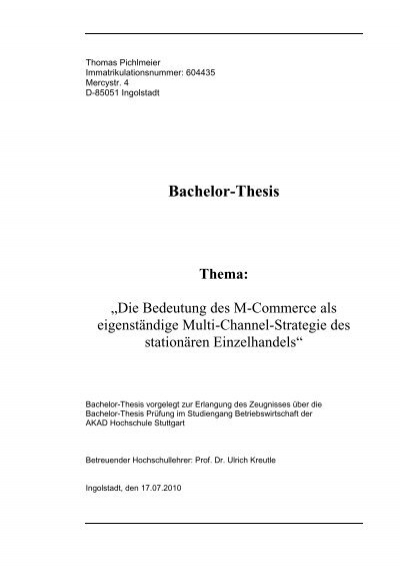 bachelor thesis note anfechten