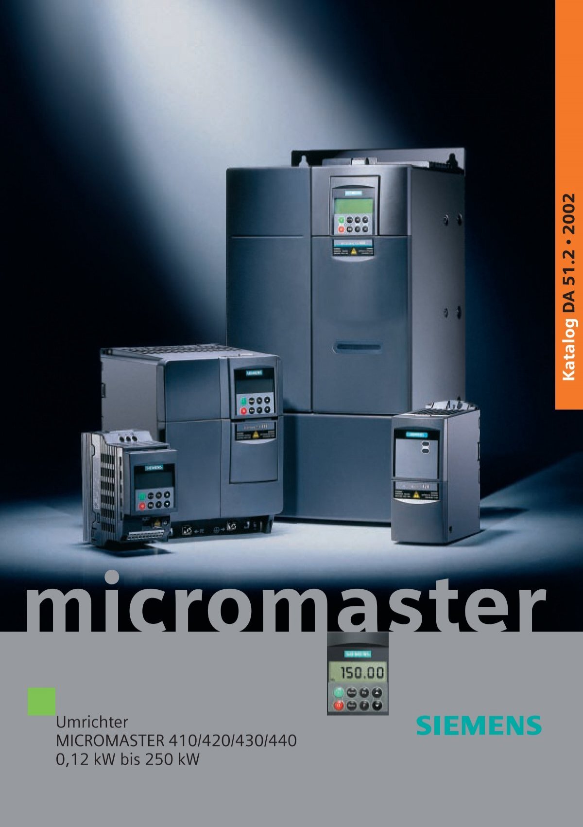 Umrichter MICROMASTER 410/420/430/440 0,12 kW bis 250 kW
