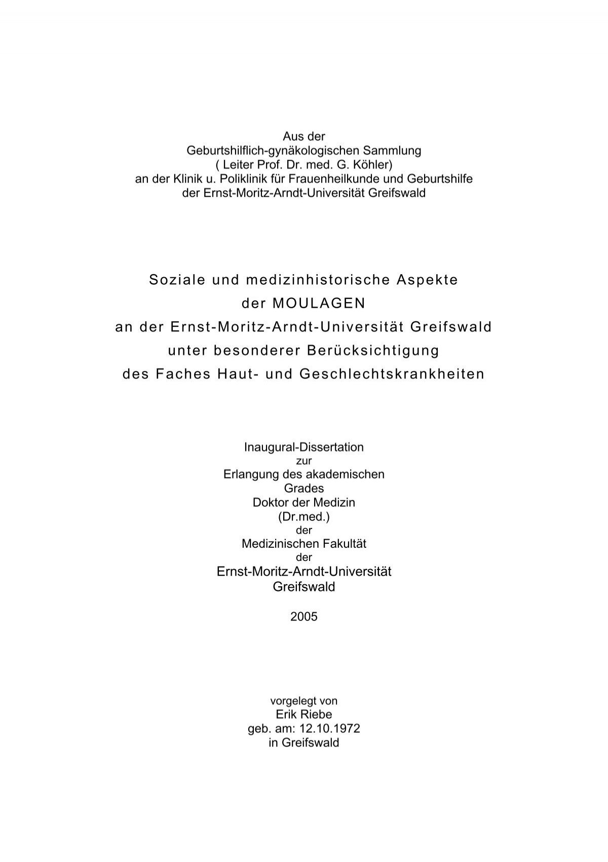 dissertation uni greifswald