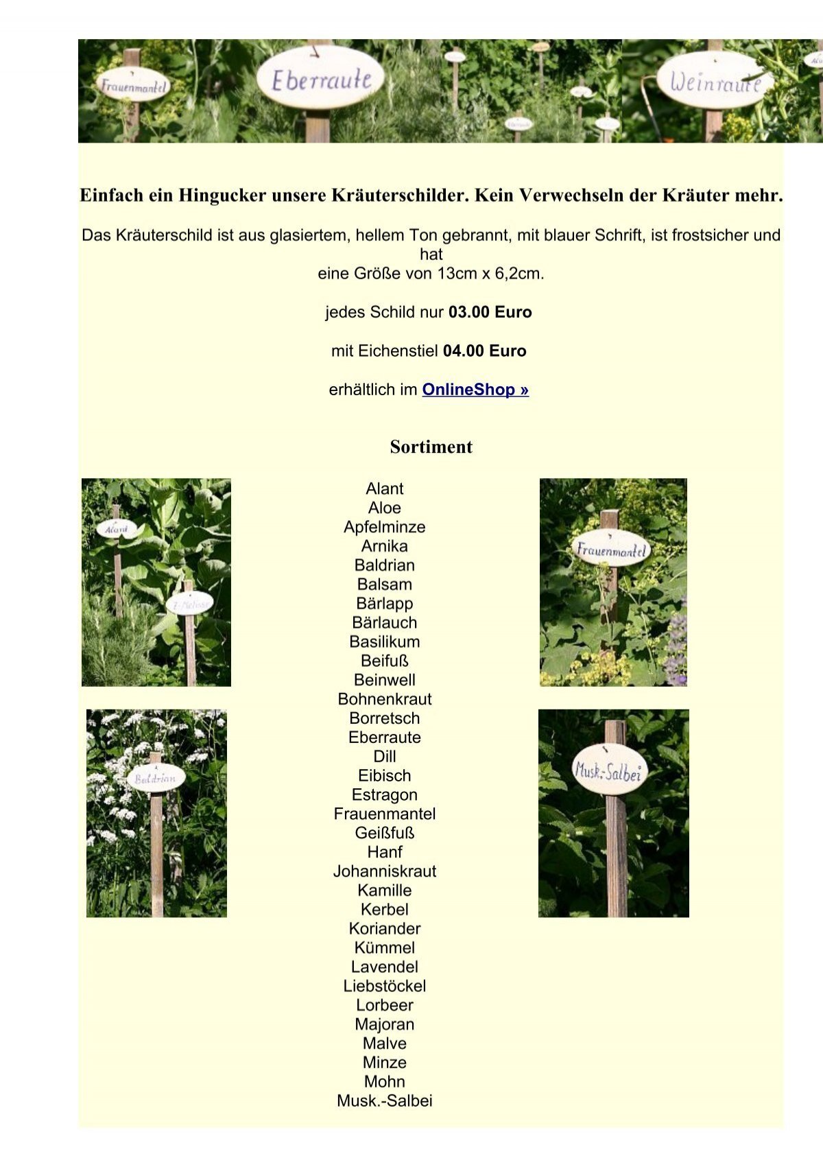  Katalog  Kr uterschilder im pdf  Format 149 kb keramik  