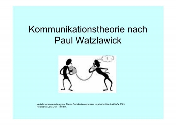 Paul watzlawick kommunikationsmodell