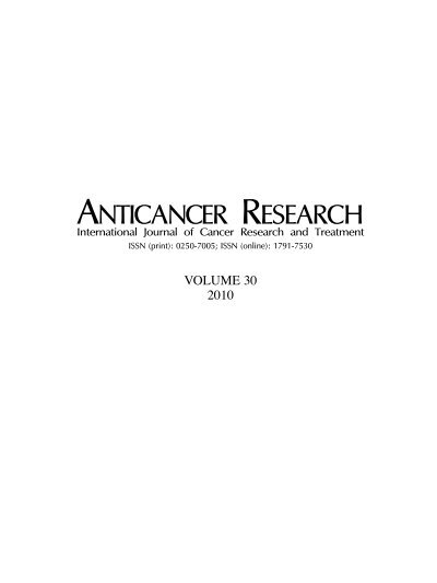 Index AR1 - Anticancer Research