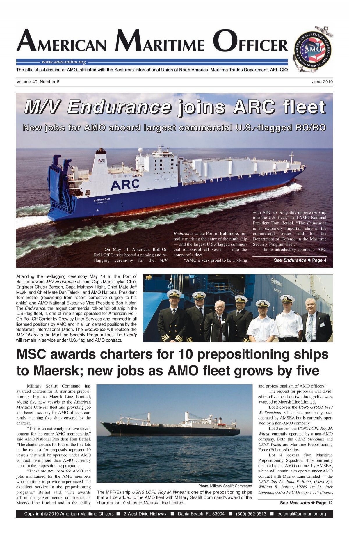 Endurance ARC fleet - Maritime Officers