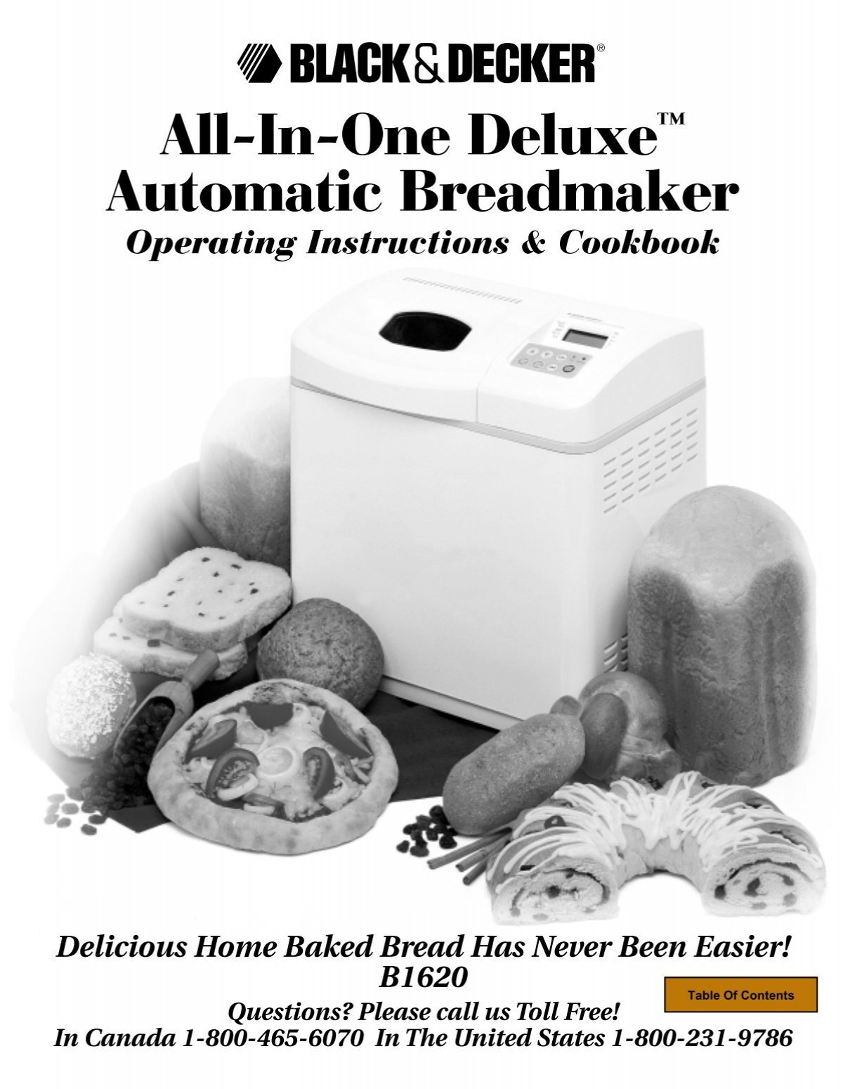 Black & Decker All-In-One Deluxe Automatic Breadmaker B1620 Bread Machine  TESTED