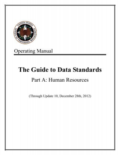 THE GUIDE TO DATA STANDARDS - Office of Personnel 