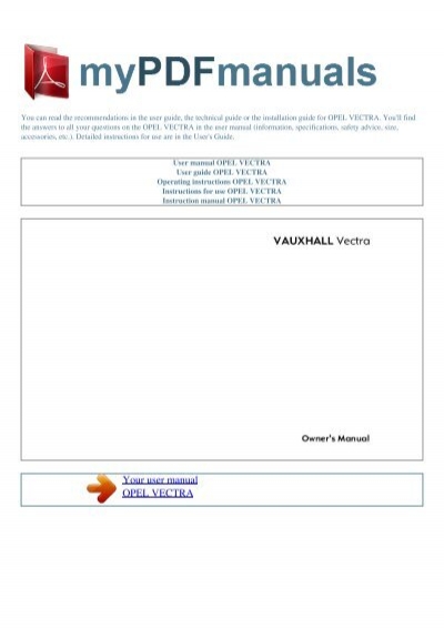 Vauxhall Vectra Owners Handbook/Manual and Pack 05-09 