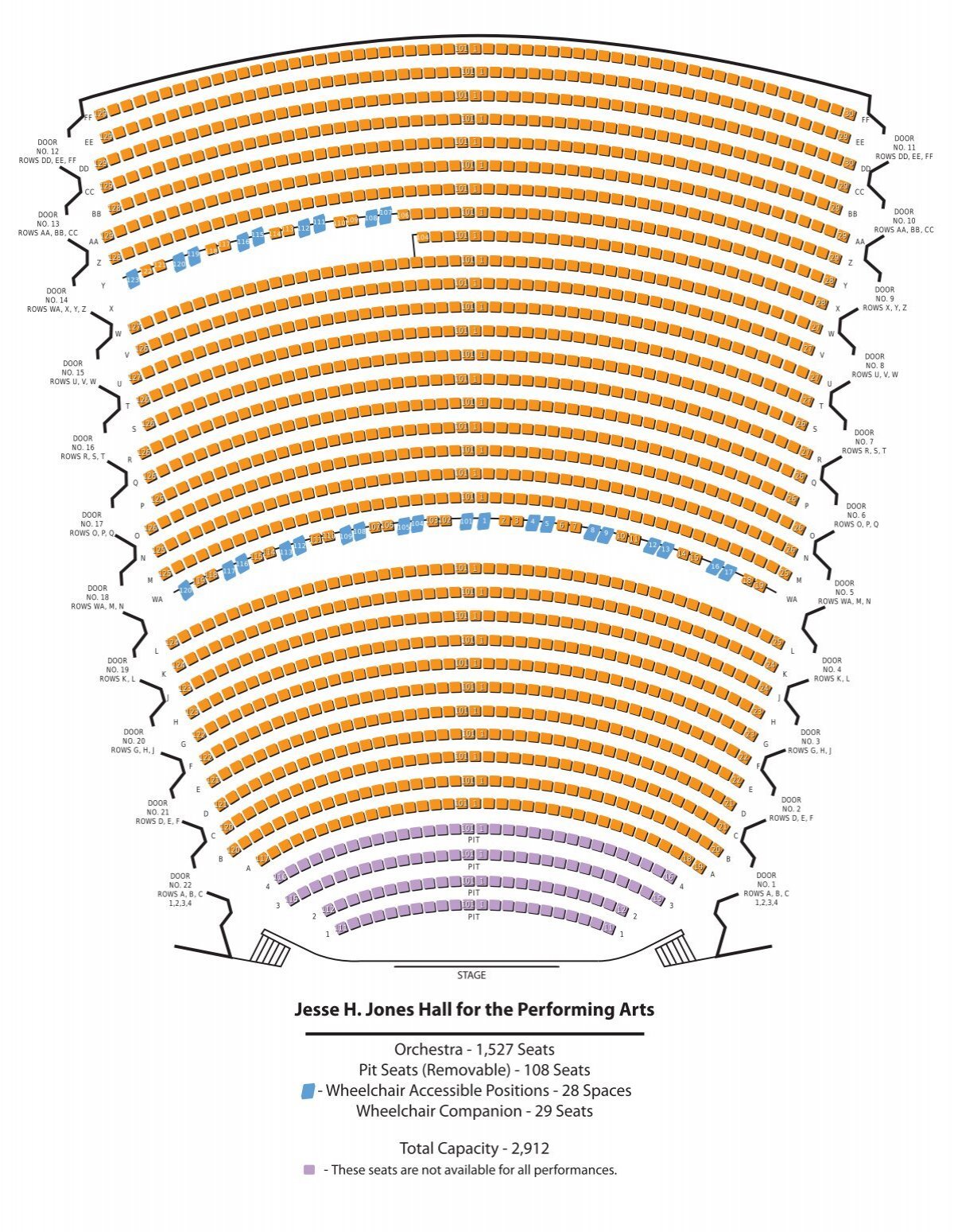 Houston Symphony Jones Hall Seating Chart