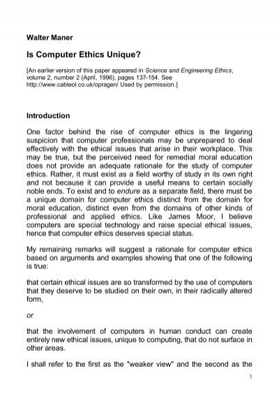 Реферат: Computer Ethics Essay Research Paper AbstractThe computer